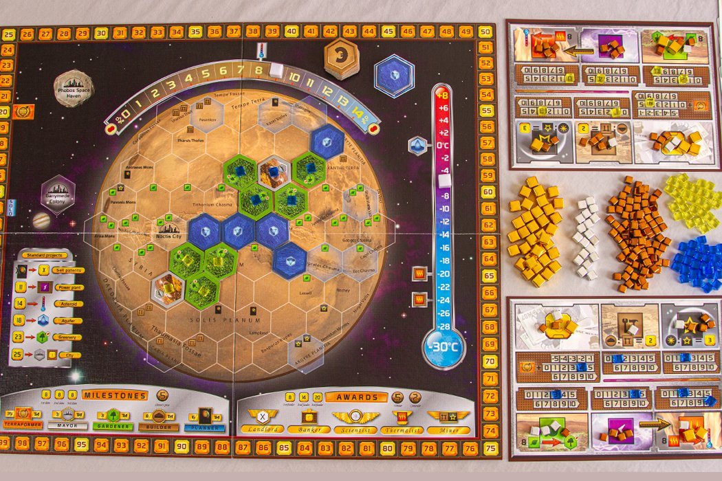 Terraforming Mars Board Game Aerial Overview